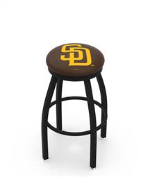  San Diego Padres 25" Swivel Counter Stool with Black Wrinkle Finish  