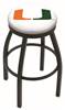  Miami (FL) 25" Swivel Counter Stool with Black Wrinkle Finish  