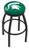  Michigan State 25" Swivel Counter Stool with Black Wrinkle Finish  