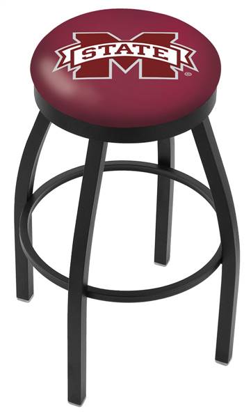  Mississippi State 25" Swivel Counter Stool with Black Wrinkle Finish  