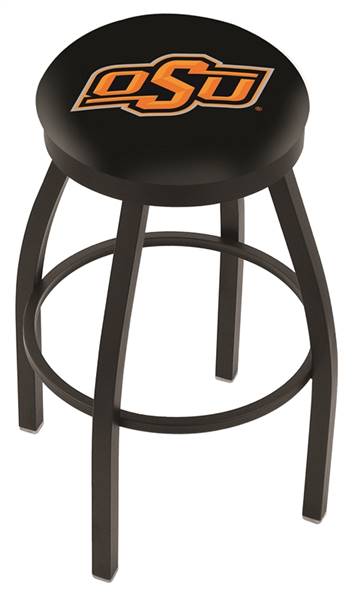  Oklahoma State 25" Swivel Counter Stool with Black Wrinkle Finish  