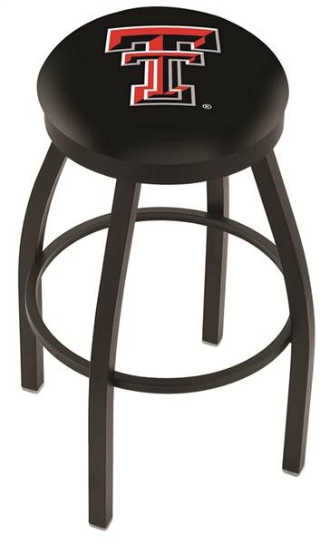  Texas Tech 25" Swivel Counter Stool with Black Wrinkle Finish  