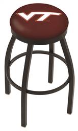  Virginia Tech 25" Swivel Counter Stool with Black Wrinkle Finish  
