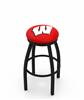 Wisconsin "W" 25" Swivel Counter Stool with Black Wrinkle Finish  