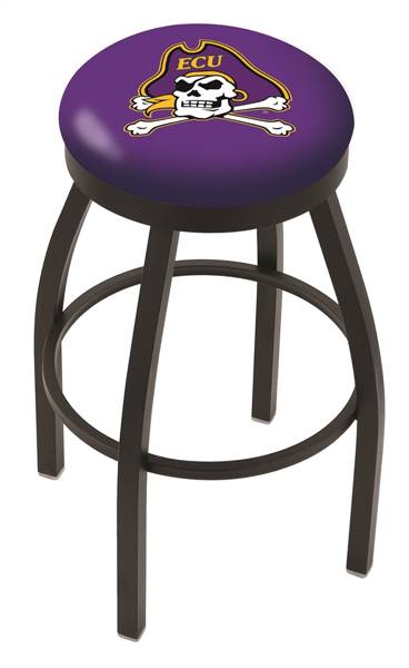  East Carolina 30" Swivel Bar Stool with Black Wrinkle Finish  