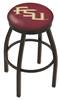  Florida State (Script) 30" Swivel Bar Stool with Black Wrinkle Finish  