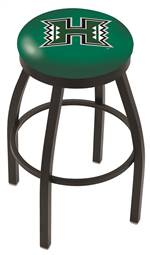  Hawaii 30" Swivel Bar Stool with Black Wrinkle Finish  