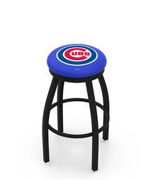  Chicago Cubs 30" Swivel Bar Stool with Black Wrinkle Finish  