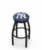  New York Yankees 30" Swivel Bar Stool with Black Wrinkle Finish  