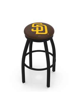  San Diego Padres 30" Swivel Bar Stool with Black Wrinkle Finish  