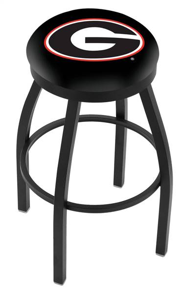  Georgia "G" 36" Swivel Bar Stool with Black Wrinkle Finish  