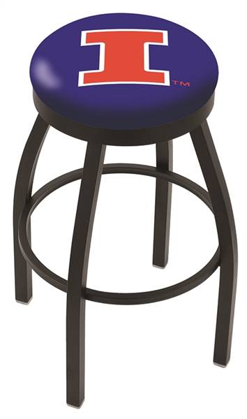  Illinois 36" Swivel Bar Stool with Black Wrinkle Finish  