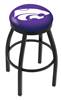  Kansas State 36" Swivel Bar Stool with Black Wrinkle Finish  