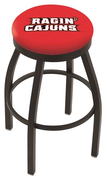  Louisiana-Lafayette 36" Swivel Bar Stool with Black Wrinkle Finish  