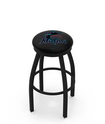  Miami Marlins 36" Swivel Bar Stool with Black Wrinkle Finish  