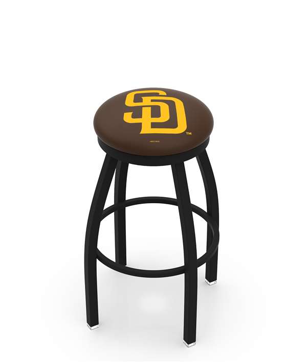  San Diego Padres 36" Swivel Bar Stool with Black Wrinkle Finish  