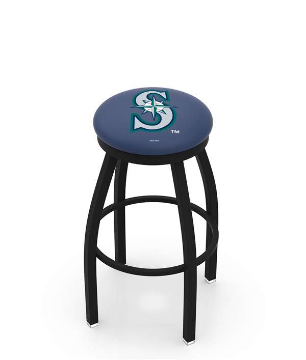  Seattle Mariners 36" Swivel Bar Stool with Black Wrinkle Finish  