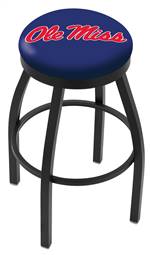  Ole' Miss 36" Swivel Bar Stool with Black Wrinkle Finish  