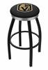 Vegas Golden Knights  25" Swivel Counter Stool with a Black Wrinkle and Chrome Finish  