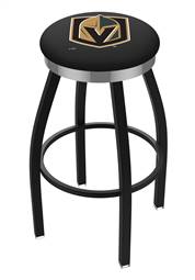 Vegas Golden Knights  25" Swivel Counter Stool with a Black Wrinkle and Chrome Finish  