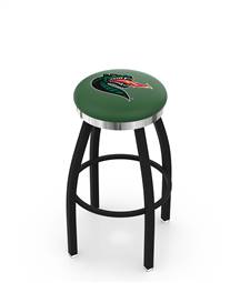  UAB 25" Swivel Counter Stool with a Black Wrinkle and Chrome Finish  