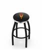  Arizona State (Pitchfork) 25" Swivel Counter Stool with a Black Wrinkle and Chrome Finish  