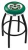  Colorado State 25" Swivel Counter Stool with a Black Wrinkle and Chrome Finish  