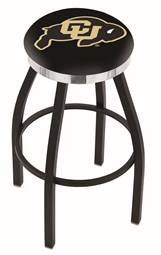  Colorado 25" Swivel Counter Stool with a Black Wrinkle and Chrome Finish  