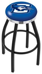  Creighton 25" Swivel Counter Stool with a Black Wrinkle and Chrome Finish  