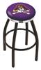  East Carolina 25" Swivel Counter Stool with a Black Wrinkle and Chrome Finish  