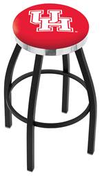  Houston 25" Swivel Counter Stool with a Black Wrinkle and Chrome Finish  