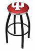  Indiana 25" Swivel Counter Stool with a Black Wrinkle and Chrome Finish  