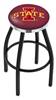  Iowa State 25" Swivel Counter Stool with a Black Wrinkle and Chrome Finish  