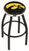  Iowa 25" Swivel Counter Stool with a Black Wrinkle and Chrome Finish  