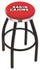  Louisiana-Lafayette 25" Swivel Counter Stool with a Black Wrinkle and Chrome Finish  