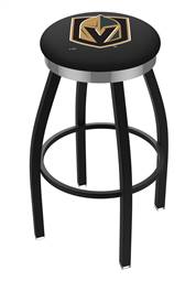  Vegas Golden Knights 25" Swivel Counter Stool with a Black Wrinkle and Chrome Finish  