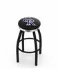  Colorado Rockies 25" Swivel Counter Stool with a Black Wrinkle and Chrome Finish  