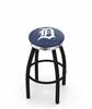  Detroit Tigers 25" Swivel Counter Stool with a Black Wrinkle and Chrome Finish  