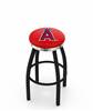 Los Angeles Angels 25" Swivel Counter Stool with a Black Wrinkle and Chrome Finish  