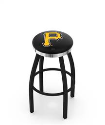  Pittsburgh Pirates 25" Swivel Counter Stool with a Black Wrinkle and Chrome Finish  