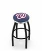  Washington Nationals 25" Swivel Counter Stool with a Black Wrinkle and Chrome Finish  