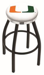  Miami (FL) 25" Swivel Counter Stool with a Black Wrinkle and Chrome Finish  