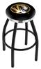 Missouri 25" Swivel Counter Stool with a Black Wrinkle and Chrome Finish  