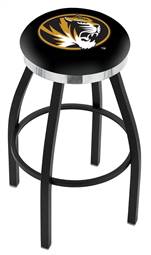  Missouri 25" Swivel Counter Stool with a Black Wrinkle and Chrome Finish  