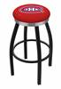  Montreal Canadiens 25" Swivel Counter Stool with a Black Wrinkle and Chrome Finish  