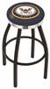 U.S. Navy 25" Swivel Counter Stool with a Black Wrinkle and Chrome Finish  