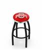  Ohio State 25" Swivel Counter Stool with a Black Wrinkle and Chrome Finish  