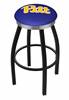  Pitt 25" Swivel Counter Stool with a Black Wrinkle and Chrome Finish  