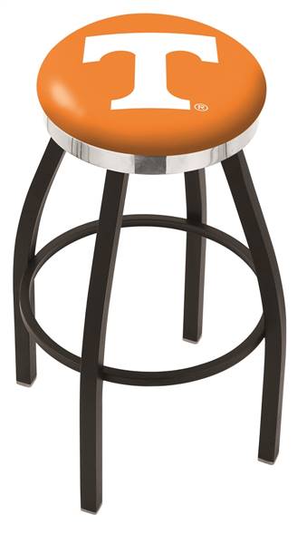  Tennessee 25" Swivel Counter Stool with a Black Wrinkle and Chrome Finish  