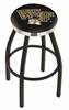  Wake Forest 25" Swivel Counter Stool with a Black Wrinkle and Chrome Finish  